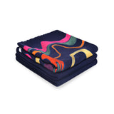 Twill Weave Blanket-Flowing Colors