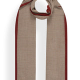 Houndstooth Stole with Knitted Selvedge in Merino