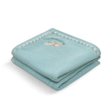 Rocking Horse Text Knit Blanket in Cotton