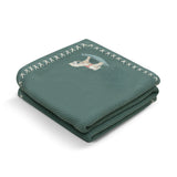 Rocking Horse Text Knit Blanket in Cotton