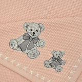 Bear Buddies Text Knit Blanket in Cotton