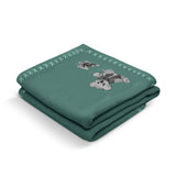 Bear Buddies Text Knit Blanket in Cotton