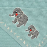 Trunk March Text Knit Blanket in Cotton