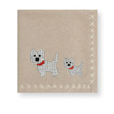 Tiny Tails Text Knit Blanket in Cotton