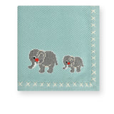 Trunk March Text Knit Blanket in Cotton