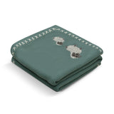 Sleepy Sheep Text Knit Blanket in Cotton