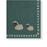Sleepy Sheep Text Knit Blanket in Cotton