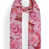 Printed Roses in Wool Silk