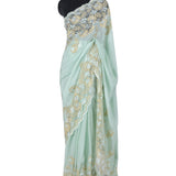 Classic Metallic Saree in Silk Flat Chiffon