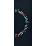 Metal Floral Half Circle in Cashmere Silk