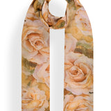 Printed Roses in Wool Silk