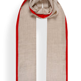 Cashmere Gauze Stole with Knitted Selvedge in Cashmere