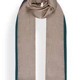 Cashmere Gauze Stole with Knitted Selvedge in Cashmere