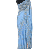 Classic Metallic Saree in Silk Flat Chiffon