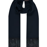 Metal Floral Half Circle in Cashmere Silk