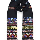 Tribal Border Stole with Tassel in Cashmere