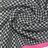 Houndstooth Stole with Piping Border in Merino