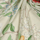 Parrots and Butterfly Print in Wool Silk