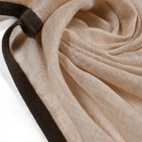 Cashmere Gauze Stole with Knitted Selvedge in Cashmere