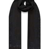 3 Side Floral Border Stole in Merino